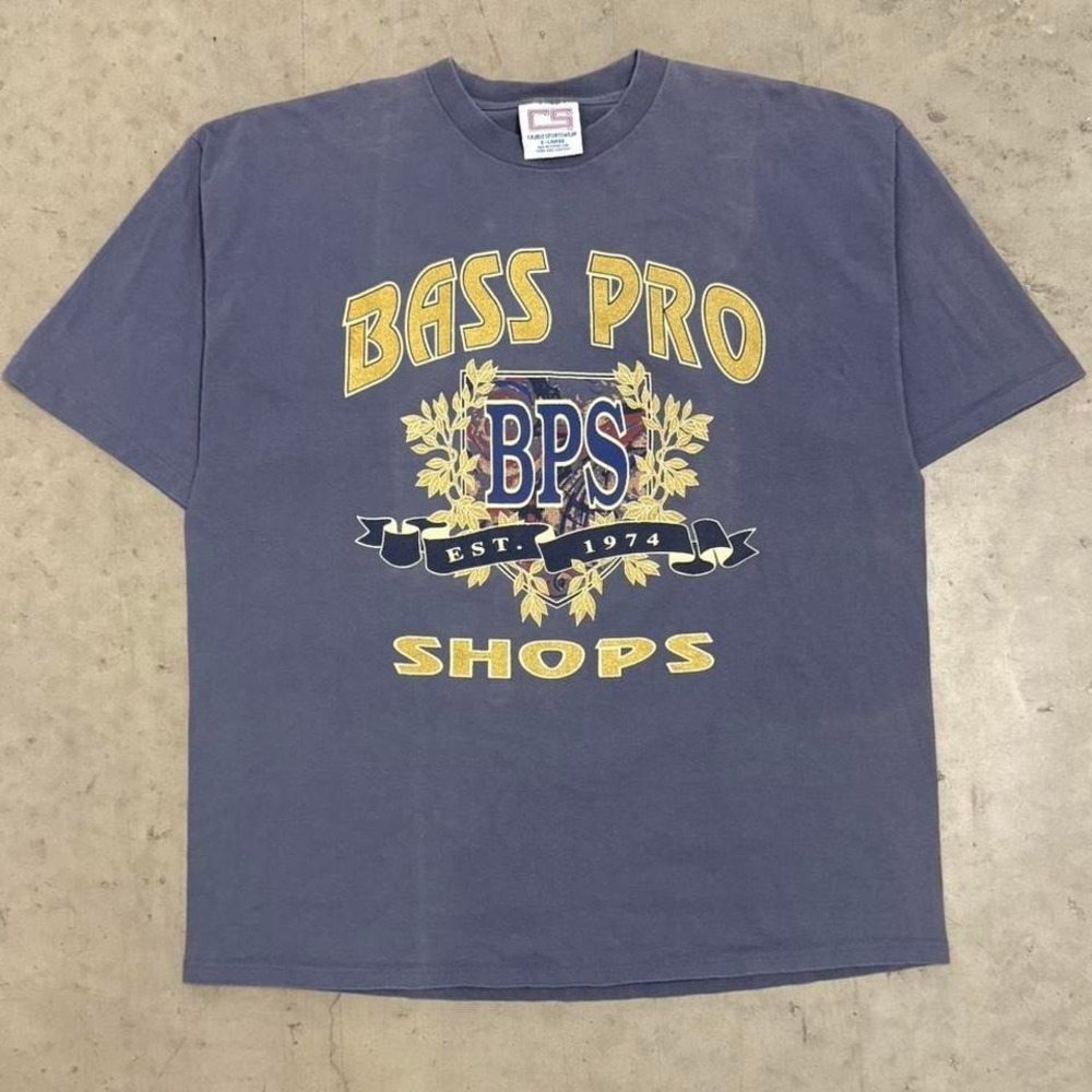 Bass Pro Shops University Style Logo Shirt Vintage 90s